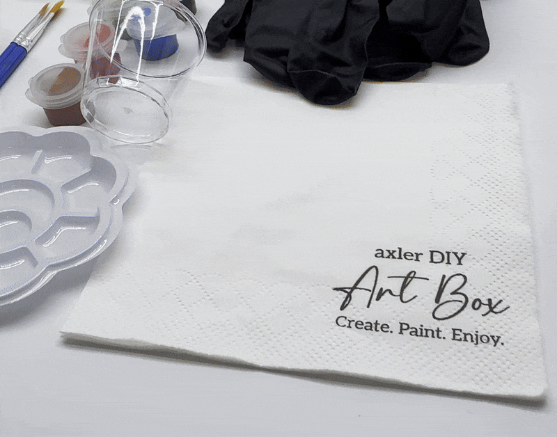 Paint your own figure kit contents — paints, brushes, palette